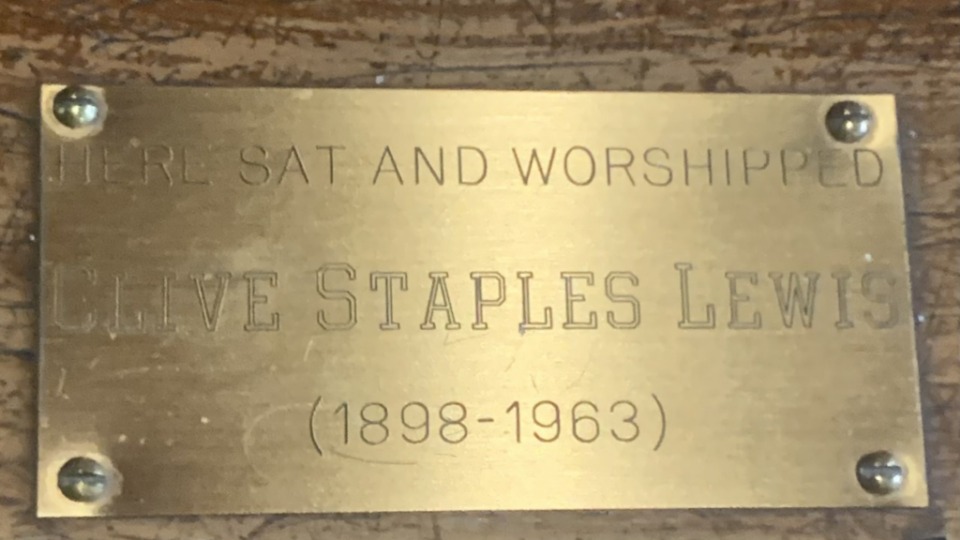 C.S. Lewis' Church Plaque at Holy Trinity