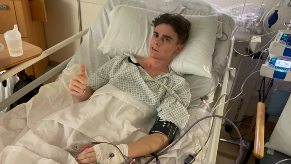 Jared-Stewart-gives-a-thumbs-up-as-he-recovers