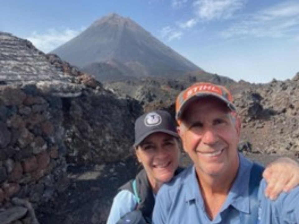 Humanitarian missionaries Elder Jeff and Sister Judy Brock in Fogo, Cabo Verde